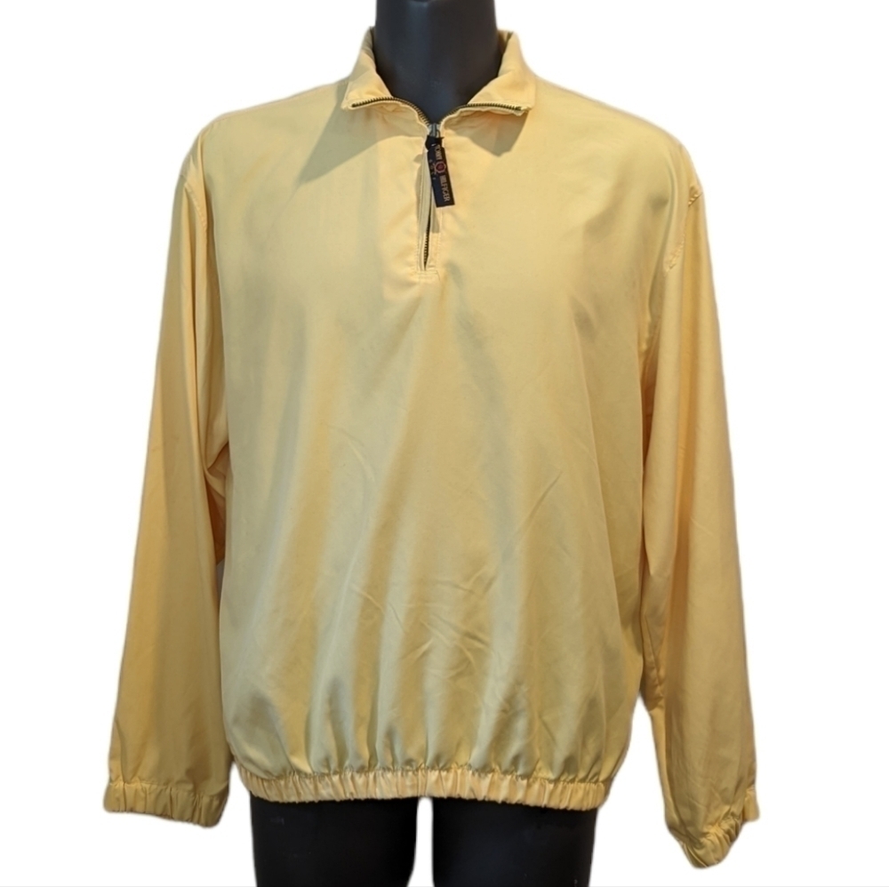 2/$20 Vintage Tommy Hilfiger Golf yellow golf jacket medium